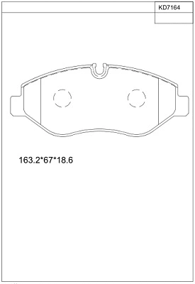 Kit de plaquettes de frein, frein à disque ASIMCO KD7164