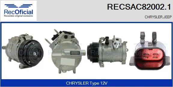 Compresseur, climatisation RECOFICIAL RECSAC82002.1