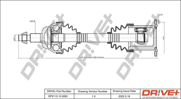 Arbre de transmission Dr!ve+ DP2110.10.0081