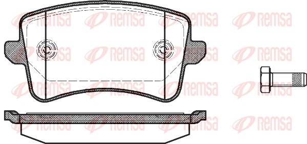 Kit de plaquettes de frein, frein à disque REMSA 1343.00