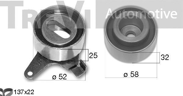 Kit de courroie crantée TREVI AUTOMOTIVE KD1483