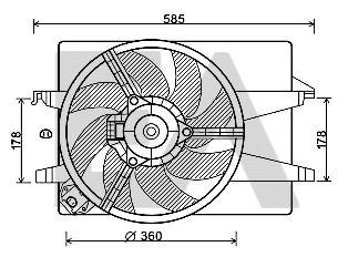 Ventilateur, refroidissement du moteur EACLIMA 33V22040