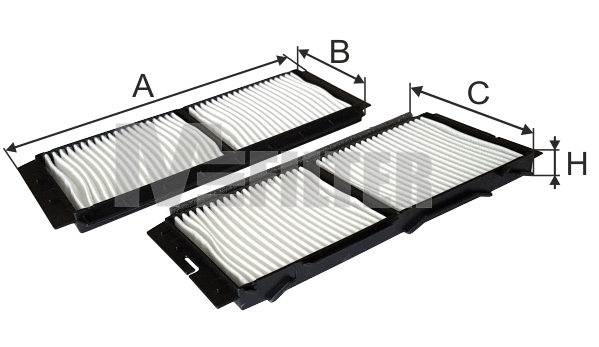 Filtre, air de l'habitacle MFILTER K 9158-2