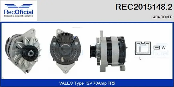 Alternateur RECOFICIAL REC2015148.2