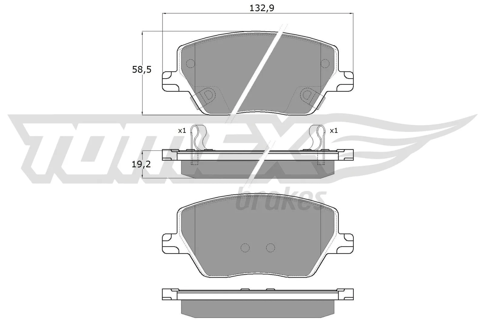 Kit de plaquettes de frein, frein à disque TOMEX Brakes TX 18-09