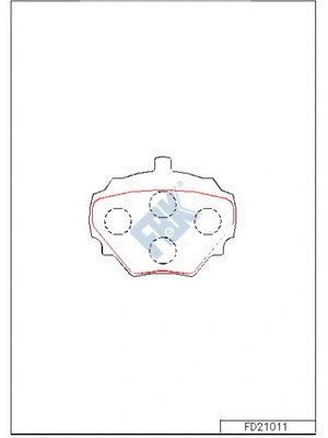 Kit de plaquettes de frein, frein à disque FBK FD21011