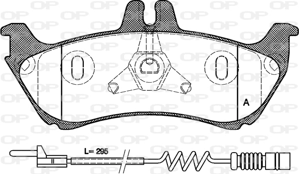 Kit de plaquettes de frein, frein à disque OPEN PARTS BPA0698.11