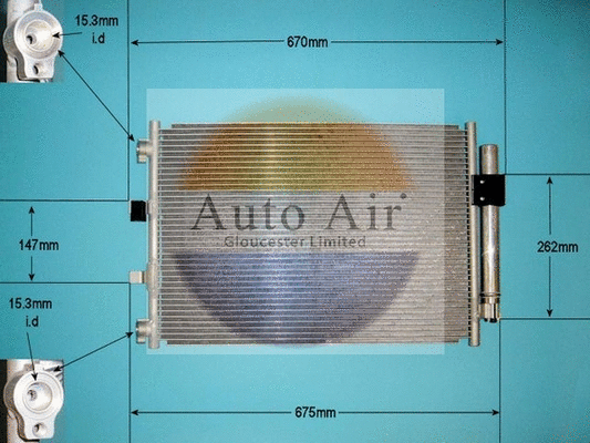 Condenseur, climatisation AUTO AIR GLOUCESTER 16-9972