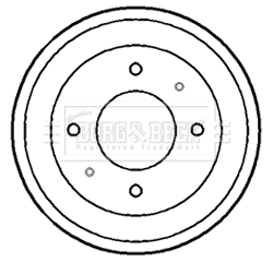 Tambour de frein BORG & BECK BBR7136