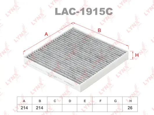 Filtre, air de l'habitacle LYNXAUTO LAC-1915C