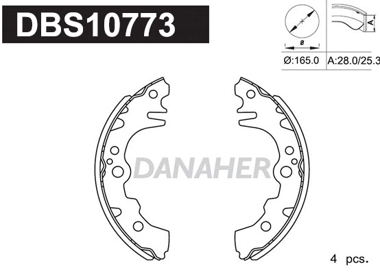 Jeu de mâchoires de frein DANAHER DBS10773