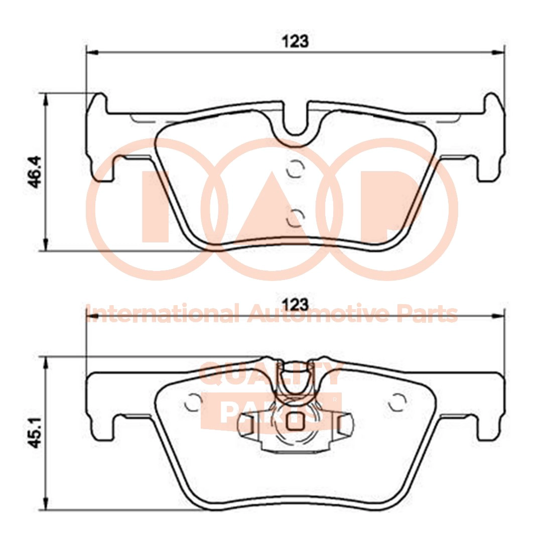 Kit de plaquettes de frein, frein à disque IAP QUALITY PARTS 704-51032P