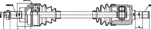 Arbre de transmission MDR GSP-251026