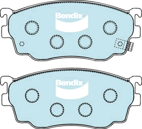 Kit de plaquettes de frein, frein à disque BENDIX-SEA DB1412 GCT