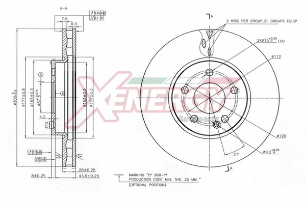 Disque de frein AP XENERGY X602818