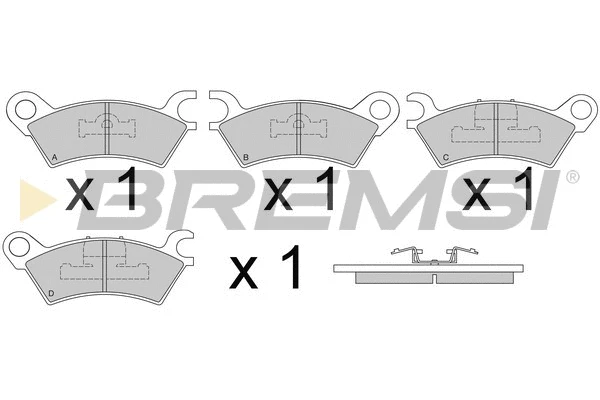 Kit de plaquettes de frein, frein à disque BREMSI BP2250