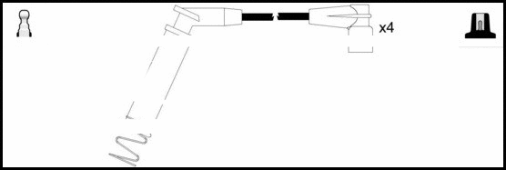 Kit de câbles d'allumage LEMARK HOES487