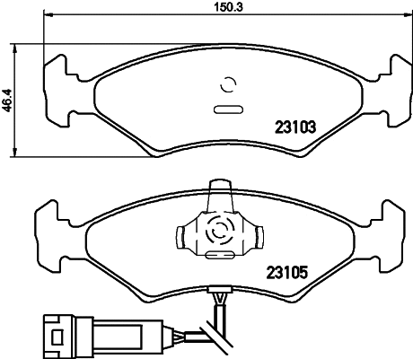 Kit de plaquettes de frein, frein à disque MINTEX MDB2110