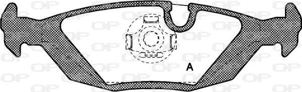Kit de plaquettes de frein, frein à disque OPEN PARTS BPA0155.00