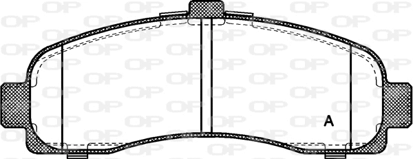 Kit de plaquettes de frein, frein à disque OPEN PARTS BPA0431.10