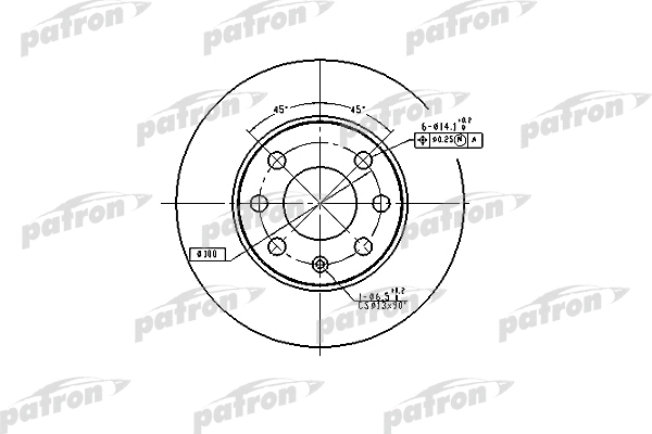 Disque de frein PATRON PBD1607