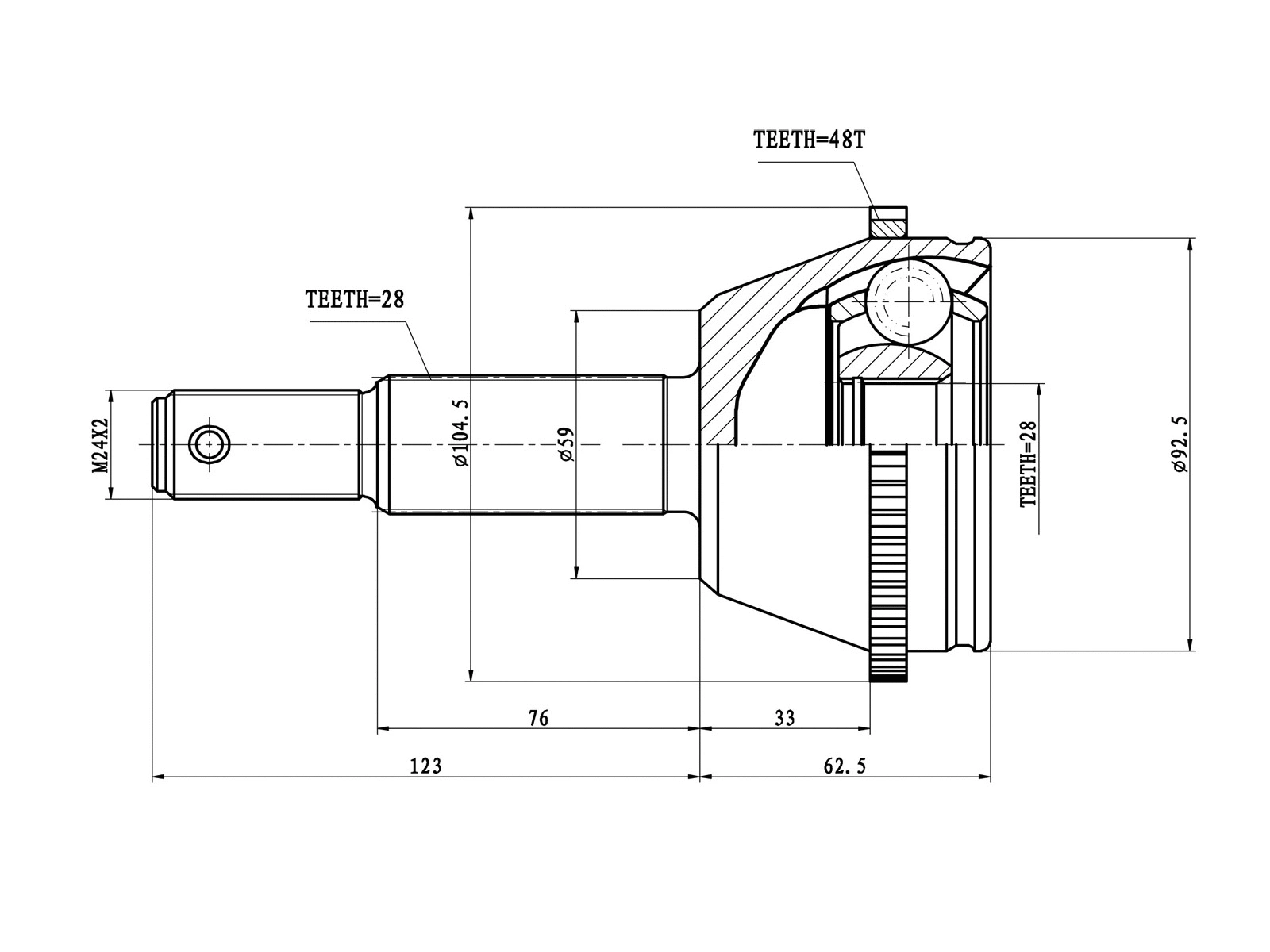 Jeu de joints, arbre de transmission A.Z. Meisterteile AZMT-43-030-1118