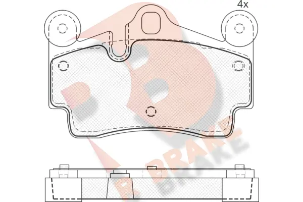 Kit de plaquettes de frein, frein à disque R BRAKE RB1611