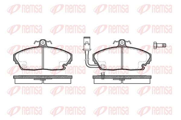 Kit de plaquettes de frein, frein à disque REMSA 0250.01