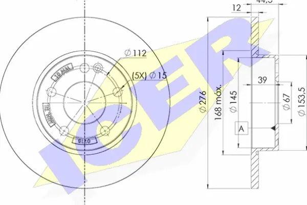Disque de frein ICER 78BD0118-2