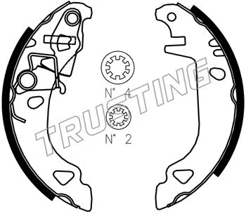Jeu de mâchoires de frein TRUSTING 034.094S