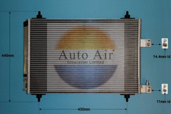 Condenseur, climatisation AUTO AIR GLOUCESTER 16-9749