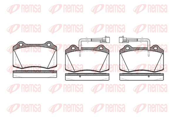 Kit de plaquettes de frein, frein à disque REMSA 0434.22