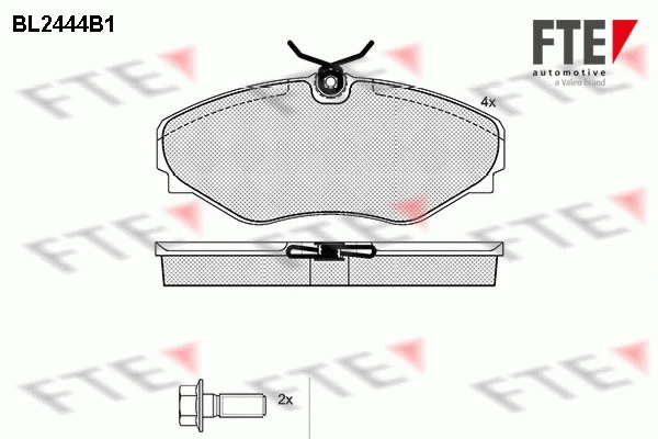Kit de plaquettes de frein, frein à disque FTE 9010740