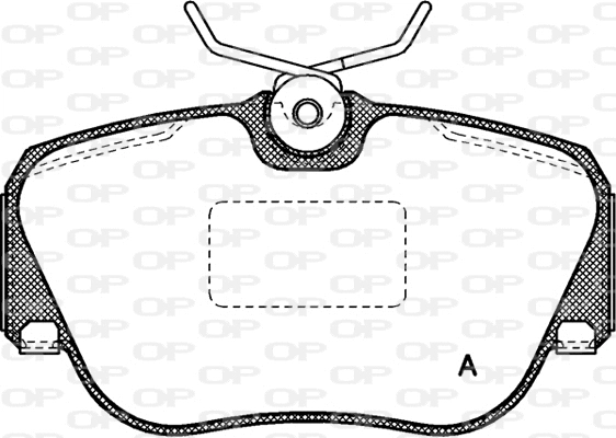 Kit de plaquettes de frein, frein à disque OPEN PARTS BPA0284.00