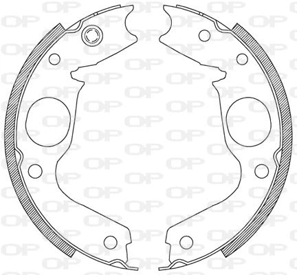 Jeu de mâchoires de frein OPEN PARTS BSA2076.00