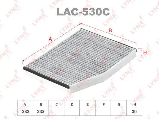 Filtre, air de l'habitacle LYNXAUTO LAC-530C