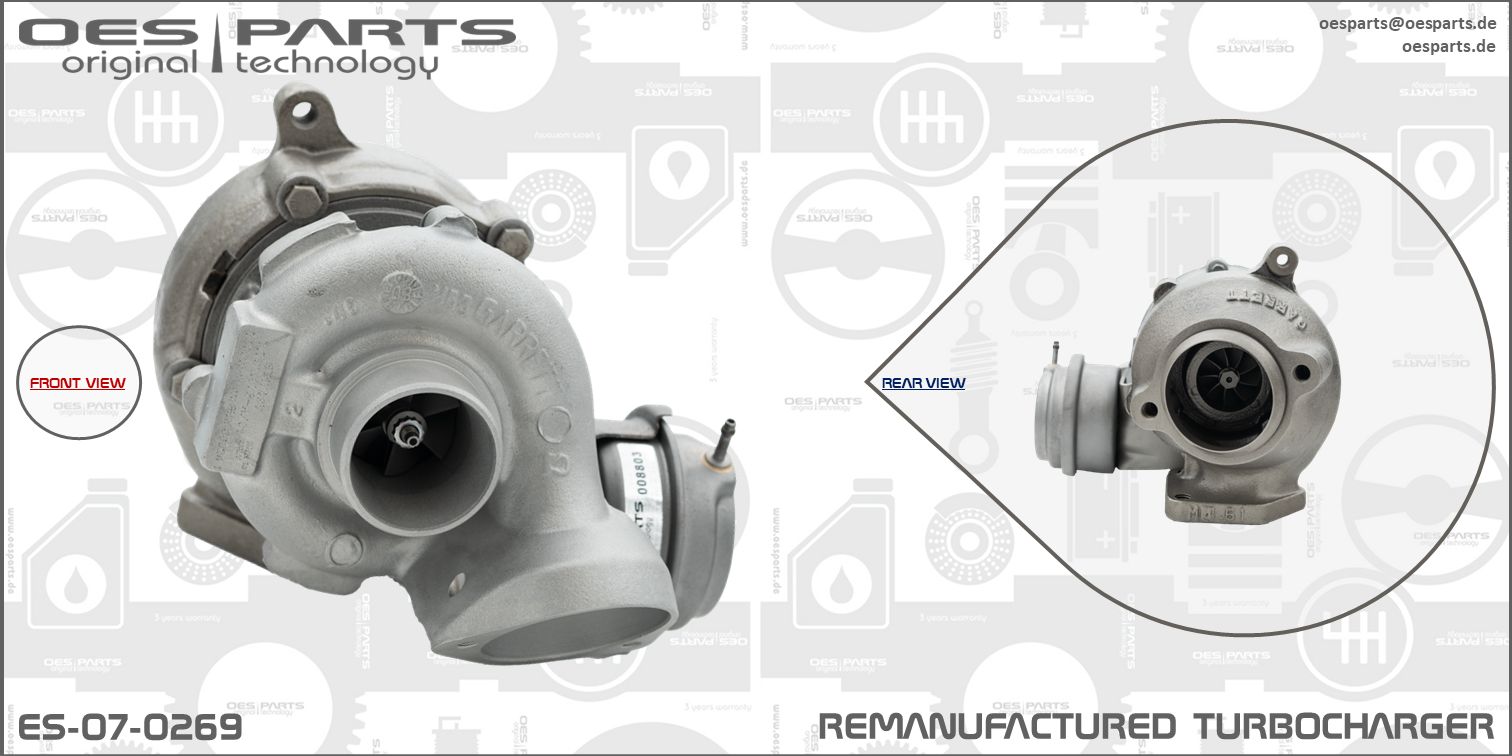 Turbocompresseur, suralimentation OES PARTS ES-07-0269