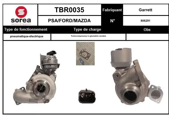 Turbocompresseur, suralimentation EAI TBR0035