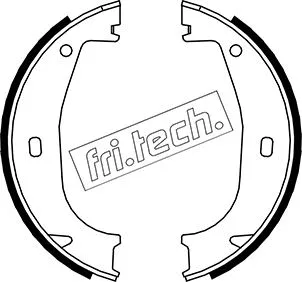 Jeu de mâchoires de frein, frein de stationnement fri.tech. 1019.026