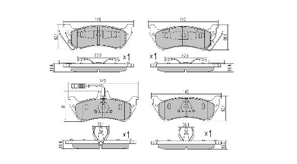 Kit de plaquettes de frein, frein à disque FREMAX FBP-1119