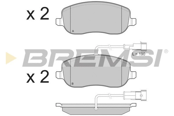 Kit de plaquettes de frein, frein à disque BREMSI BP3226