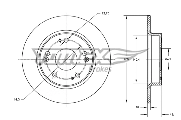 Disque de frein TOMEX Brakes TX 73-82
