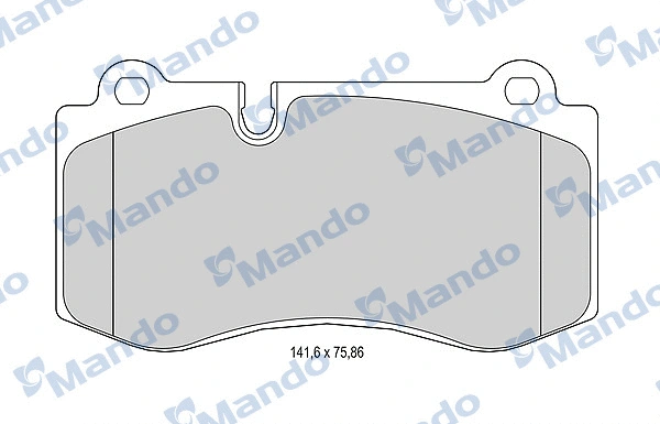 Kit de plaquettes de frein, frein à disque MANDO MBF015231
