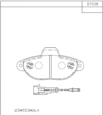 Kit de plaquettes de frein, frein à disque ASIMCO KD7038
