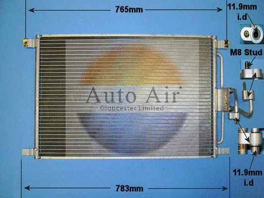 Condenseur, climatisation AUTO AIR GLOUCESTER 16-1170
