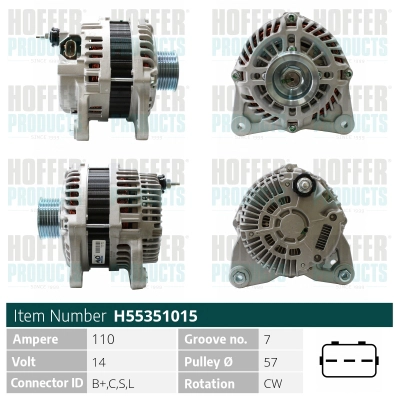 Alternateur HOFFER H55351015