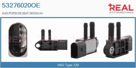 Transmetteur de pression, contrôle des gaz d'échappement REAL 53276020OE