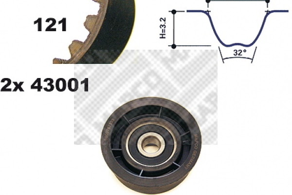 Kit de courroie crantée MAPCO 23001