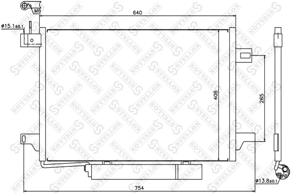 Condenseur, climatisation STELLOX 10-45464-SX