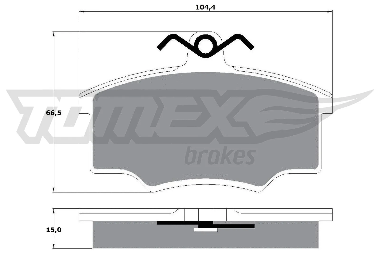 Kit de plaquettes de frein, frein à disque TOMEX Brakes TX 10-58